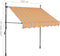 vidaXL - Luifel - handmatig - uitschuifbaar - met - LED - 150 - cm - geel - en - blauw