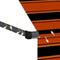 vidaXL - Luifel - handmatig - uitschuifbaar - met - LED - 150 - cm - oranje - en - bruin