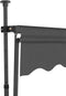 vidaXL - Luifel - handmatig - uitschuifbaar - met - LED - 150 - cm - antracietkleurig
