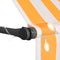 vidaXL - Luifel - handmatig - uitschuifbaar - met - LED - 200 - cm - wit - en - oranje