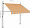 vidaXL - Luifel - handmatig - uitschuifbaar - met - LED - 200 - cm - geel - en - blauw