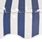 vidaXL - Luifel - handmatig - uitschuifbaar - met - LED - 200 - cm - blauw - en - wit