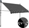 vidaXL - Luifel - handmatig - uitschuifbaar - met - LED - 250 - cm - antracietkleurig