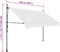 vidaXL - Luifel - handmatig - uitschuifbaar - met - LED - 250 - cm - crèmekleurig