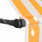 vidaXL - Luifel - handmatig - uitschuifbaar - met - LED - 250 - cm - wit - en - oranje