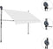 vidaXL - Luifel - handmatig - uitschuifbaar - met - LED - 250 - cm - crèmekleurig