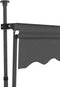 vidaXL - Luifel - handmatig - uitschuifbaar - met - LED - 250 - cm - antracietkleurig