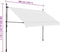 vidaXL - Luifel - handmatig - uitschuifbaar - met - LED - 300 - cm - crèmekleurig