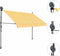 vidaXL - Luifel - handmatig - uitschuifbaar - met - LED - 300 - cm - wit - en - oranje