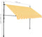 vidaXL - Luifel - handmatig - uitschuifbaar - met - LED - 300 - cm - wit - en - oranje