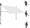 vidaXL - Luifel - handmatig - uitschuifbaar - met - LED - 300 - cm - crèmekleurig