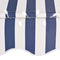 vidaXL - Luifel - handmatig - uitschuifbaar - met - LED - 300 - cm - blauw - en - wit