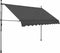 vidaXL - Luifel - handmatig - uitschuifbaar - met - LED - 300 - cm - antracietkleurig