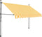 vidaXL - Luifel - handmatig - uitschuifbaar - met - LED - 300 - cm - wit - en - oranje