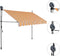 vidaXL - Luifel - handmatig - uitschuifbaar - met - LED - 300 - cm - geel - en - blauw