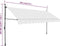 vidaXL - Luifel - handmatig - uitschuifbaar - met - LED - 350 - cm - crèmekleurig