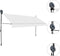 vidaXL - Luifel - handmatig - uitschuifbaar - met - LED - 350 - cm - crèmekleurig