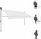 vidaXL - Luifel - handmatig - uitschuifbaar - met - LED - 400 - cm - crèmekleurig