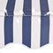 vidaXL - Luifel - handmatig - uitschuifbaar - met - LED - 400 - cm - blauw - en - wit