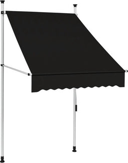 vidaXL - Luifel - handmatig - uittrekbaar - 100 - cm - antraciet