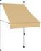 vidaXL - Luifel - handmatig - uittrekbaar - 100 - cm - oranje - en - witte - strepen