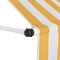 vidaXL - Luifel - handmatig - uittrekbaar - 100 - cm - oranje - en - witte - strepen