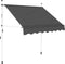 vidaXL - Luifel - handmatig - uittrekbaar - 150 - cm - antraciet