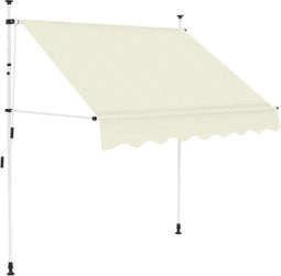 vidaXL - Luifel - handmatig - uittrekbaar - 150 - cm - crème