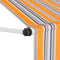 vidaXL - Luifel - handmatig - uittrekbaar - 150 - cm - geel - en - blauwe - strepen