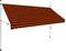 vidaXL - Luifel - handmatig - uittrekbaar - 150 - cm - oranje - en - bruin