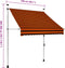 vidaXL - Luifel - handmatig - uittrekbaar - 150 - cm - oranje - en - bruin