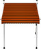 vidaXL - Luifel - handmatig - uittrekbaar - 150 - cm - oranje - en - bruin