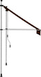 vidaXL - Luifel - handmatig - uittrekbaar - 150 - cm - oranje - en - bruin