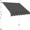 vidaXL - Luifel - handmatig - uittrekbaar - 200 - cm - antraciet