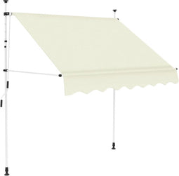 vidaXL - Luifel - handmatig - uittrekbaar - 200 - cm - crème