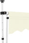 vidaXL - Luifel - handmatig - uittrekbaar - 200 - cm - crème
