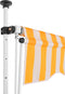 vidaXL - Luifel - handmatig - uittrekbaar - 200 - cm - oranje - en - witte - strepen