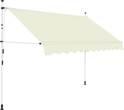 vidaXL - Luifel - handmatig - uittrekbaar - 250 - cm - crème