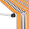 vidaXL - Luifel - handmatig - uittrekbaar - 250 - cm - geel - en - blauwe - strepen
