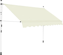 vidaXL - Luifel - handmatig - uittrekbaar - 300 - cm - crème