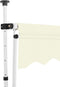 vidaXL - Luifel - handmatig - uittrekbaar - 300 - cm - crème
