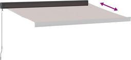 vidaXL - Luifel - handmatig - uittrekbaar - 300x250 - cm - bruin