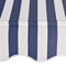 vidaXL - Luifel - handmatig - uittrekbaar - 350 - cm - blauw - en - witte - strepen