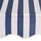 vidaXL - Luifel - handmatig - uittrekbaar - 400 - cm - blauw - en - witte - strepen