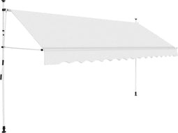 vidaXL - Luifel - handmatig - uittrekbaar - 400 - cm - crème