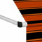 vidaXL - Luifel - handmatig - uittrekbaar - 400 - cm - oranje - en - bruin