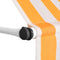 vidaXL - Luifel - handmatig - uittrekbaar - 400 - cm - oranje - en - witte - strepen