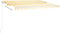 vidaXL - Luifel - handmatig - uittrekbaar - 450x300 - cm - geel - en - wit