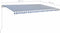 vidaXL - Luifel - handmatig - uittrekbaar - 500x350 - cm - blauw - en - wit