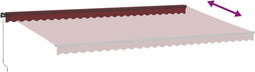 vidaXL - Luifel - handmatig - uittrekbaar - 600x350 - cm - bordeauxrood